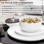 Набор посуды MARLO - 24 предмета из фарфора Sänger, белый - фото 2