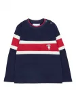 Футболка с длинными рукавами и логотипом Trussardi Junior, синий - фото