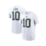 Мужская футболка Jordan Love White Green Bay Packers с именем и номером игрока Nike, белый - фото 3