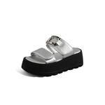 Шлепанцы женские An Old Man, серебряный - фото