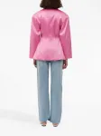 Однобортный блейзер GANNI, розовый - фото 3