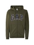 Толстовка с капюшоном на молнии GAP HERITAGE, оливковый - фото