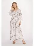 Длинное платье usha WHITE LABEL Kimono, цвет grau mehrfarbig - фото 2