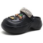 Женские Клоги Jeep, Черные DIY на Шнуровке [Улучшенная Версия] - фото 2