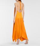 Платье Lago из шелкового жаккарда с халтернеем Galvan, Capri Yellow - фото 3