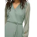 Платье Vila Falia long sleeve, зеленый - фото 6