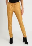 Кожаные брюки brenzone Maze, Gold - фото