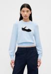 Джемпер GAP GAP SANDY LIANG CASHSOFT CROP SWEATER, Harbor Blue/Blue - фото