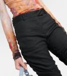 Расклешенные брюки из льна со средней посадкой Acne Studios, черный - фото 4