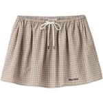 Мини-юбка Checked MIU MIU, бежевый - фото 3