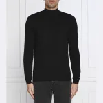 Облегающий свитер с добавлением шерсти Karl Lagerfeld, черный - фото