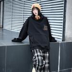 Свитшот Unisex Dnnnnx, черный (с флисовой подкладкой и утепленный) - фото 5