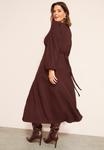 Платье Friends Like These PLUS SIZE FIT-TEXTURED LONG SLEEVE, Chocolate Brown/Brown - фото 2