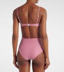 Фарра топ бикини в клетку Faithfull, Red Gingham - фото 3