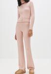 Брюки PULL&BEAR SOFT TOUCH FLARED, Pink - фото 2