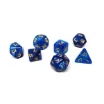 Синий мрамор с золотом (7), Dice - Mini 7 Piece Poly Sets (Easy Roller Dice) - фото