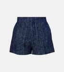 Хлопковые твидовые шорты Frame, Indigo - фото