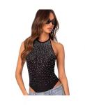 Женское сетчатое боди со стразами и открытой спиной Edikted, черный - фото 3