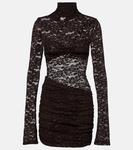 Франциска мини-платье с цветочным кружевом Bananhot, Brown Lace - фото