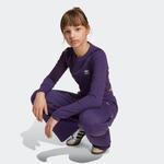 Adidas Originals Лонгслив в темно-фиолетовом цвете - фото 6