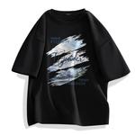 Футболка унисекс MINISO, хаки (Серые заснеженные горы) - фото 4