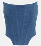 Джинсовый топ-бюстье Giuseppe di Morabito, Vintage Denim - фото