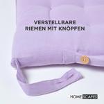 Подушка на стул Homescapes сирень, 40/40/6,5 см - фото 5