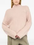 Шерстяной свитер LIU JO, розовый - фото 5