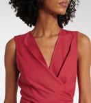 Платье миди со сборками Brunello Cucinelli, Rosso - фото 5