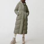 Пуховик женский зеленый Canada Goose - фото 3