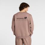Толстовка New Balance LINEAR GRAPHIC CREW, Earth Shadow/Brown - фото