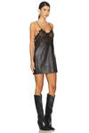Платье mirage micro mini Understated Leather, черный - фото 2