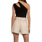 Кожаные шорты бежевого цвета ELAN - фото 2