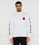 Лонгслив Hugo Dicruse Regular Fit, белый - фото