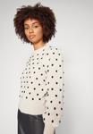 Свитшот JDY JDYSIGRID LIFE ONECK PUFFDOT, цвет cement detail/black dots - фото 4