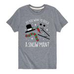 Футболка с рисунком «Сделай снеговика» для мальчиков 8–20 лет Licensed Character - фото