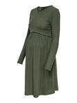 Only Maternity Платье 'OLMMALAYA' в зеленом цвете - фото 3