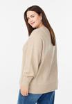 Джемпер Zizzi Jumper, Simply Taupe Mel/Mottled Beige - фото 3