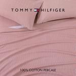 Tommy Hilfiger Комплект постельного белья Full, хлопковый перкаль, цвет красный в полоску Highland Ticking Stripe, с наволочками - фото 4