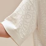 Трикотажная футболка женская серо-белая HERMES - фото 4