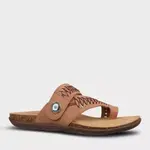 Алые женские сандалии Mykos, коричневый - фото