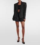 Шерстяные шорты kudebi в тонкую полоску The Mannei, черный - фото 2