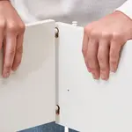 Шкаф с дверцей, белый, 140x37x75 см, VIHALS IKEA - фото 5