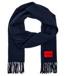 Шарф шерстяной Hugo Juster 35, синий - фото