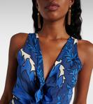 Платье макси с цветочным принтом Etro, Azzurro - фото 4