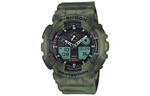 Часы Casio G-Shock Analog-Digital GA-100 Series, арт. GA-100MM-3A, зеленый/черный - фото