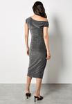 Платье Apricot DRAPE SHOULDER WRAP MIDI, Silver/Silver-Coloured - фото 3