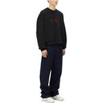 Свитшот с вышитым слоганом MSGM, черный - фото 4