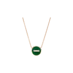 Колье с подвеской Pomellato Pom Pom Dot из розового золота с малахитом и бриллиантами - фото