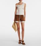 Замшевые шорты Rick Owens, Chestnut - фото 2